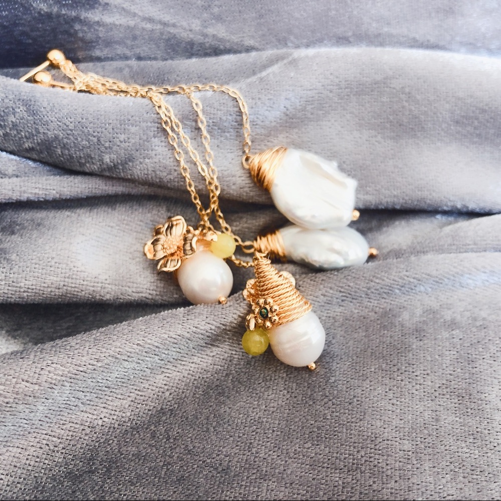 🔥Hot sale🔥Baroque pearl long drop earrings - Picture 2 of 5